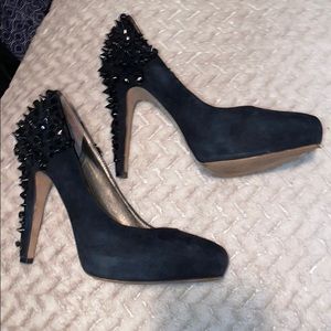 EUC Sam Edelman black spiky studded heels